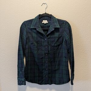 LL Bean Slightly Fitted Scotch Plaid Flannel